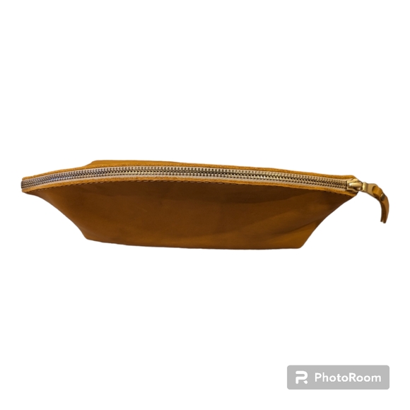 Portland Leather Total Eclipse Make Up Bag in Sunflower - Picture 4 of 7